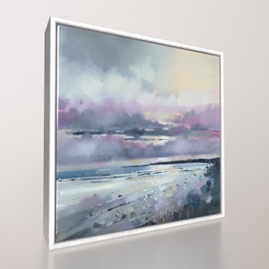 West Sands St Andrews Fife Scotland | Framed Ceramic Tile | Scottish Landscape Seascape Artist | Paintings | Wall Art | Affordable | Unique