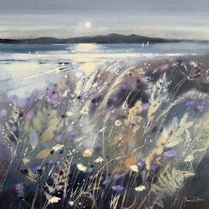 Summer Fields Isle of Arran Scotland | Framed Print | Scottish Landscape Seascape Artist | Wall Art | Handmade | Unique | Affordable Artwork