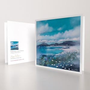 Luskentyre Île de Harris | Écosse | Carte de voeux d'art de qualité | Artiste paysage marin écossais | Message vierge | Occasion spéciale