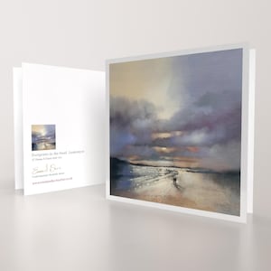 Impronte nella sabbia Luskentyre / Scozia / Biglietto d'auguri artistico di qualità / Artista paesaggista scozzese / Messaggio vuoto / Occasione speciale