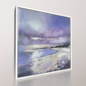 Impresión artística "Días de verano" de Elie Escocia / Azulejo de cerámica enmarcado / East Neuk Fife / Pintura paisajística de artista escocés / Vacaciones en la playa / Arte mural