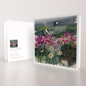 Solidão | Cartão de felicitações de arte de qualidade | Artista escocês de paisagens marinhas | Mensagem em branco | Ocasião especial | Único | Acessível | Papoula