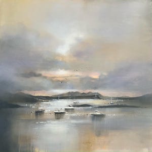 Glenuig / Moidart / Scozia / Biglietto d'auguri con cornice artistica / Artista di paesaggi marini scozzesi / Arte murale / Fatto a mano / Conveniente / Unico