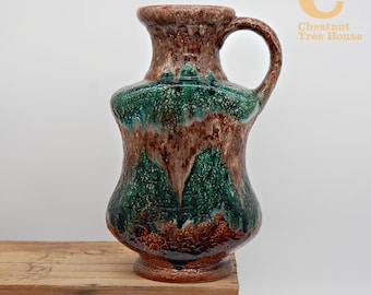 607/45 Oversized Floor Vase Unusual Colourway Fat Lava Germany from Dümler & Breiden 1960s