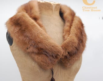 Women's Authentic Small Mink Fur Shawl Wrap – Vintage Luxury Accessory