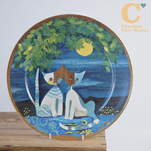 未使用　箱付　Rosina Wachtmeister 猫 飾り皿　ヴィンテージ Rosina Wachtmeister Cat's Plate - Etsy