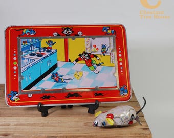 LUCKY MOUSE WIND-UP ビンテージ玩具 Goki Wind-up Tin Toy, Mouse - Bump & Me
