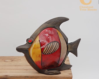 Vintage Fish Lamp Country house style Tiffany Table Lamp