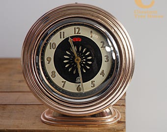 Equity Kaleidoscope alarm clock, Art Deco alarm clock, Vintage home decor