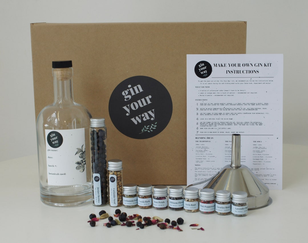 Gin Your Way Make Your Own Gin Kit Etsy Australia