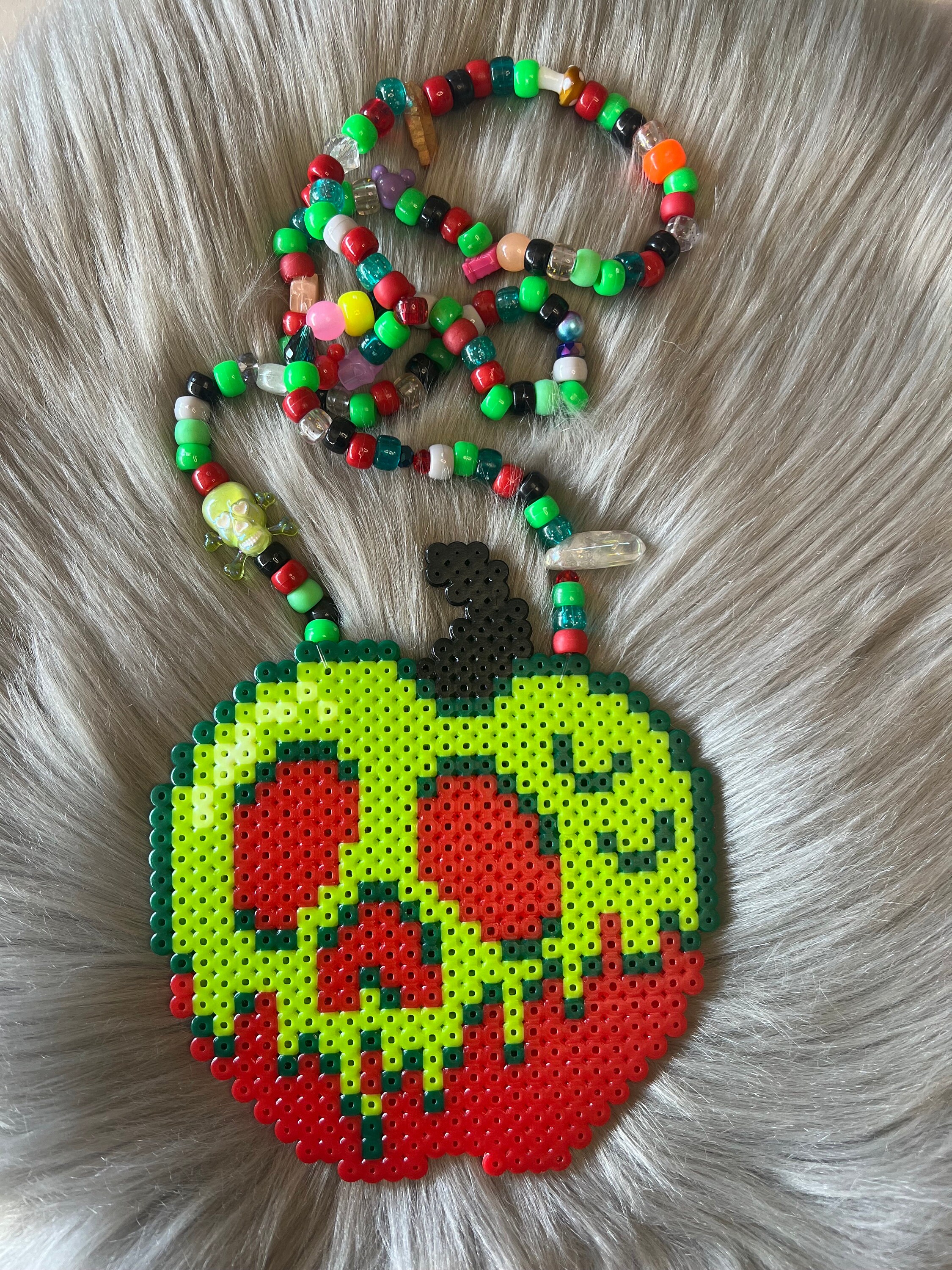 Poison Apple Kandi Perler Neclace - Etsy