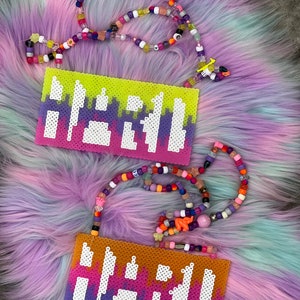 HARD Summer Kandi Perler Necklace - Etsy