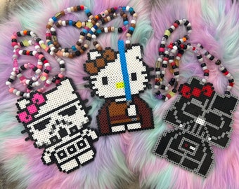 Star Wars Hello Kitty Kandi Perler Necklace