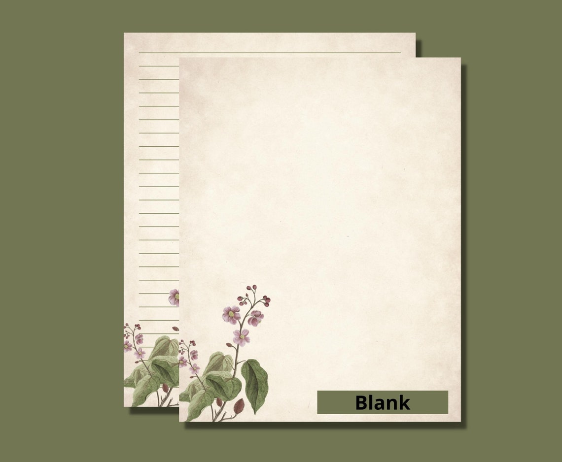 Vintage Printable Stationery Paper Instant Download Letter - Etsy