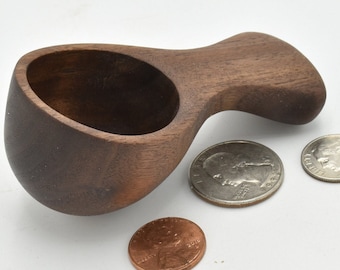 Hand Carved Coffee Scoop. Compact And Beautiful, It Is 3.5 Inches Long And Holds 1 1/3 Tablespoons