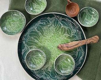 The Happiness of Connection to Nature: handmade nature themed tableware