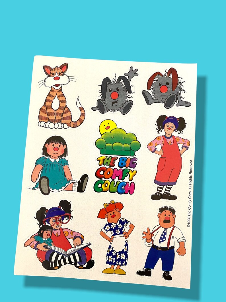 Big Comfy Couch Sticker Set RARE NOS Etsy