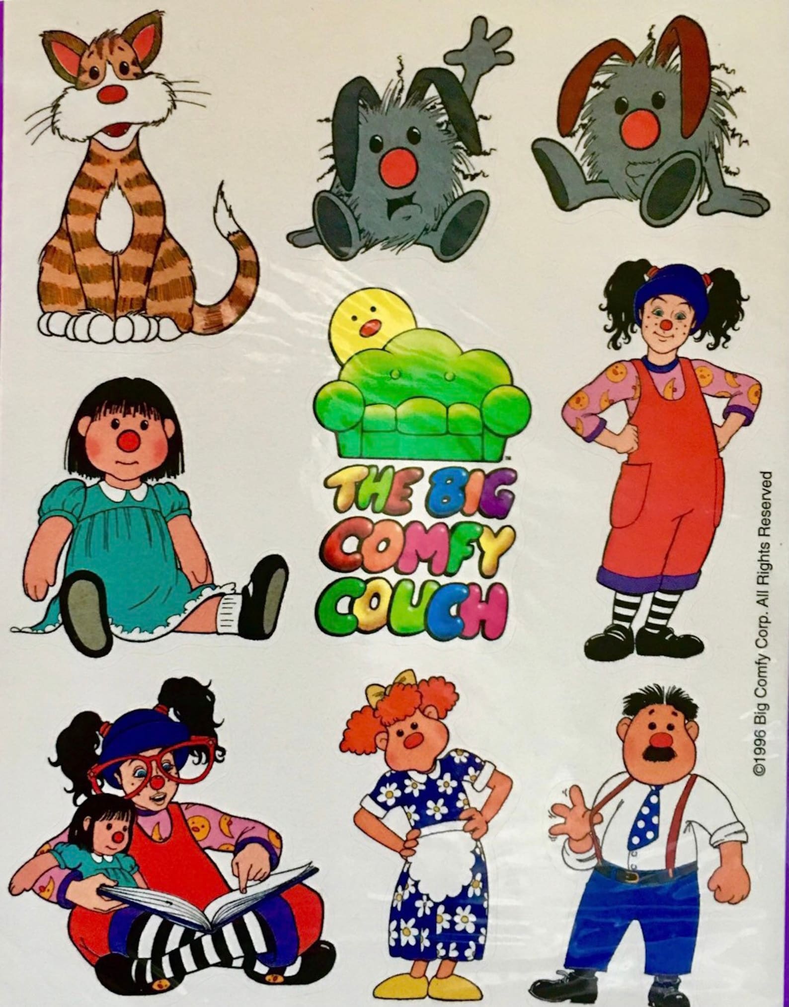 Big Comfy Couch Sticker Set RARE NOS Etsy