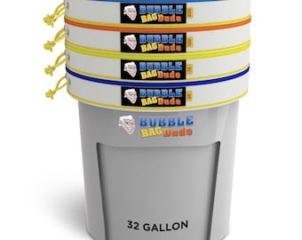 BUBBLEBAGDUDE Bolsa de extracción 32 GAL - Kit de 4 bolsas Todas las bolsas de extracción de hierbas de malla con pantalla de prensado de 10 x 10" y bolsa de almacenamiento