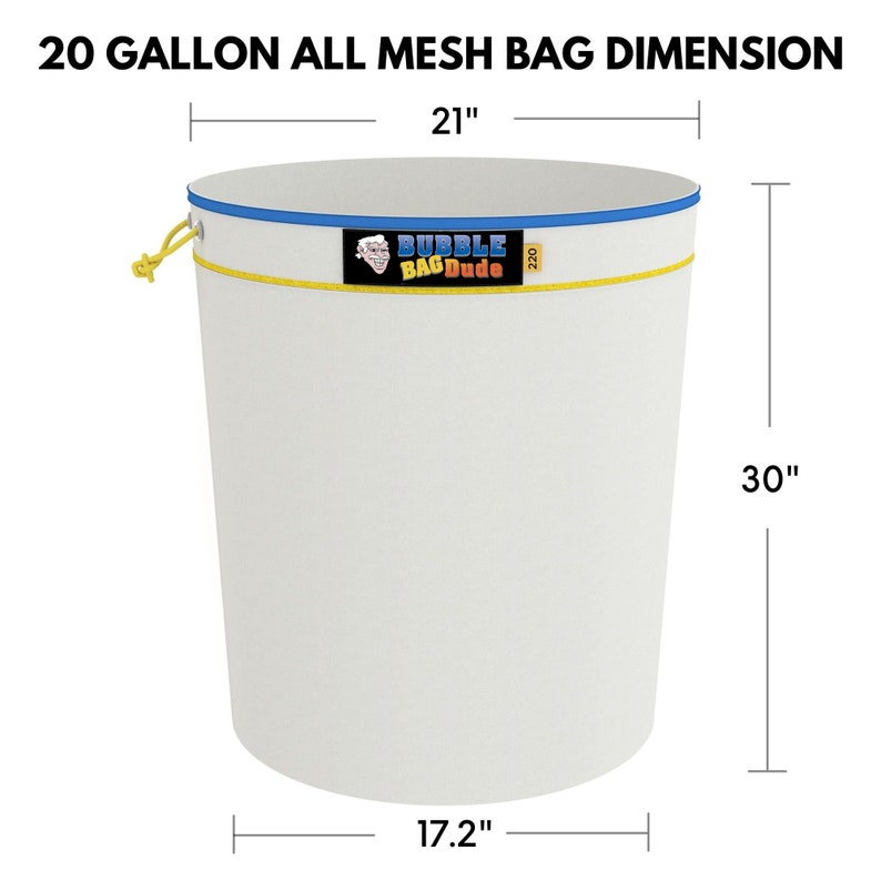 BUBBLEBAGDUDE Bolsa de extracción 20 GAL Kit de 4 bolsas Todas las bolsas de extracción de hierbas de malla con pantalla de prensado de 10 x 10 y bolsa de almacenamiento imagen 6