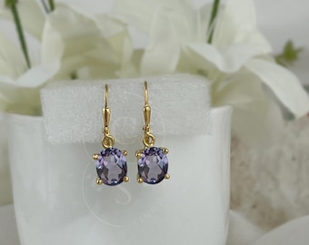 アレキサンドライト 六角形 個性派S925シルバー ローズゴールドリング