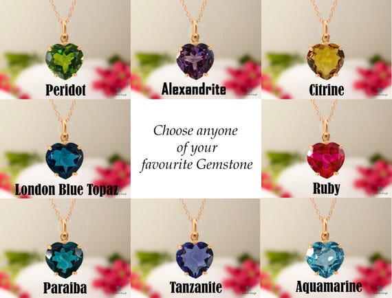 Pendentif Cœur Rubis Simulé Plaqué Or 14k - Argent 925 - Neuf Sans Emballage