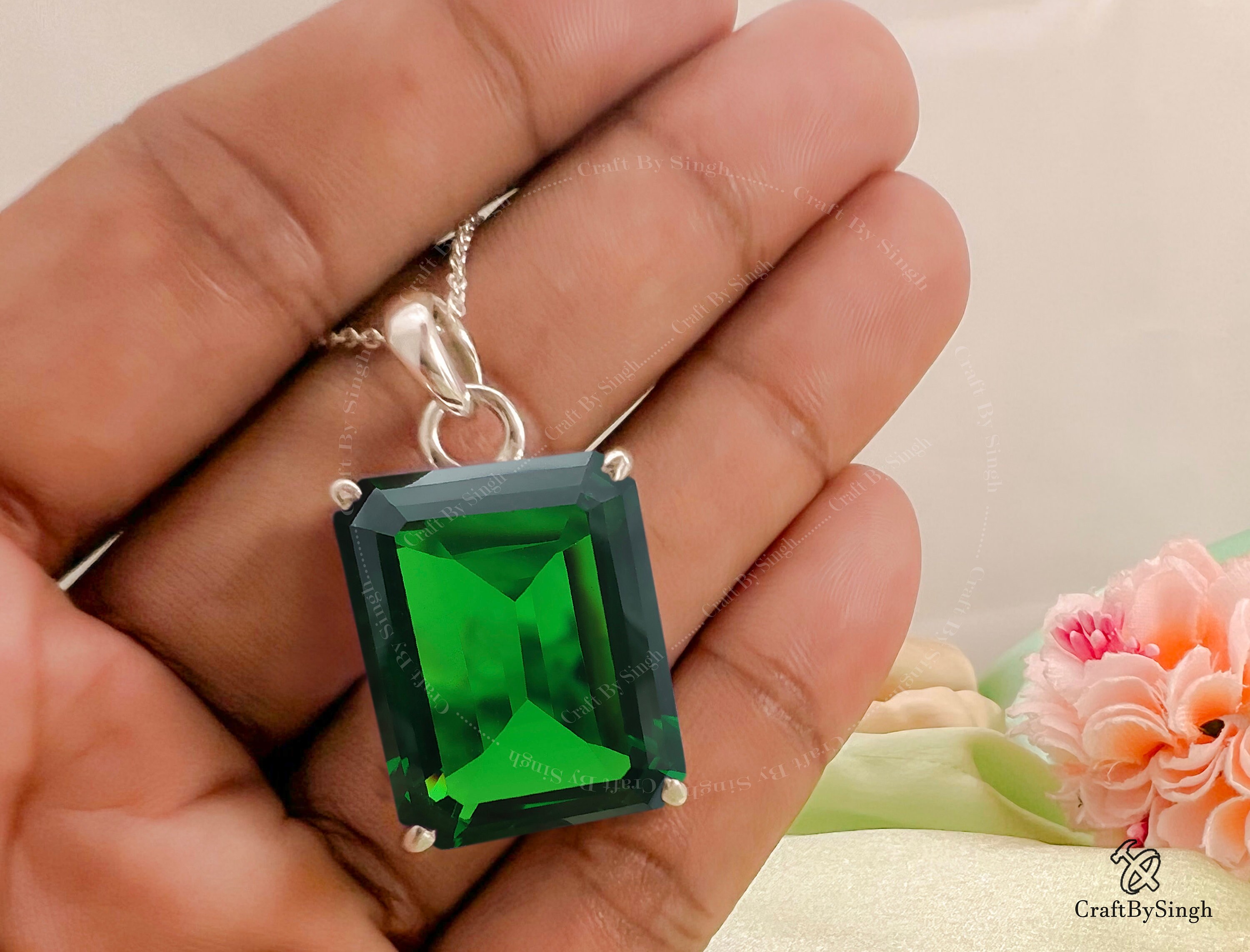 Tsavorite necklace sale