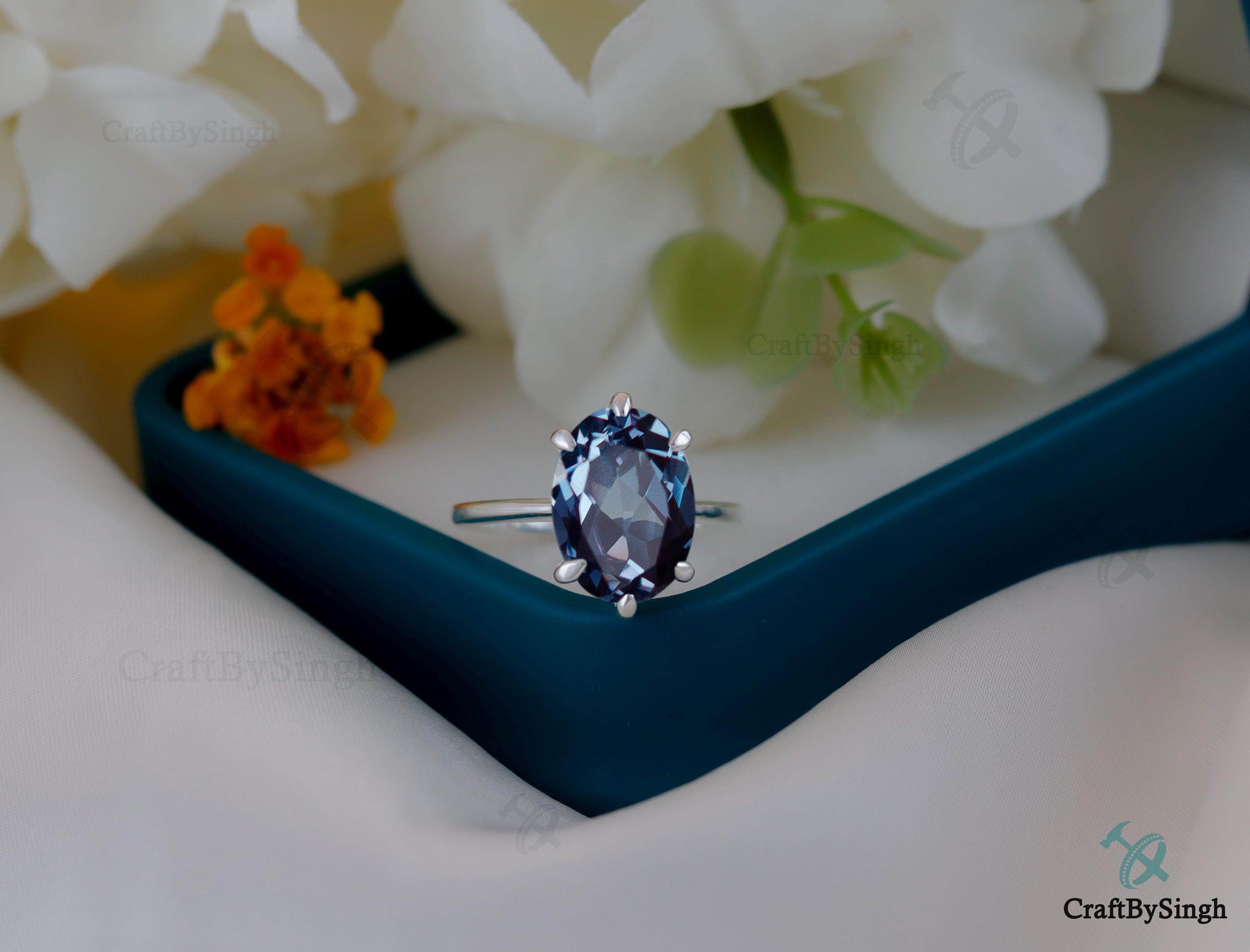 Alexandrite Naturelle 1,40 Carats - Pierre Précieuse à Facettes Ronde - Changeante De Couleur - Inde