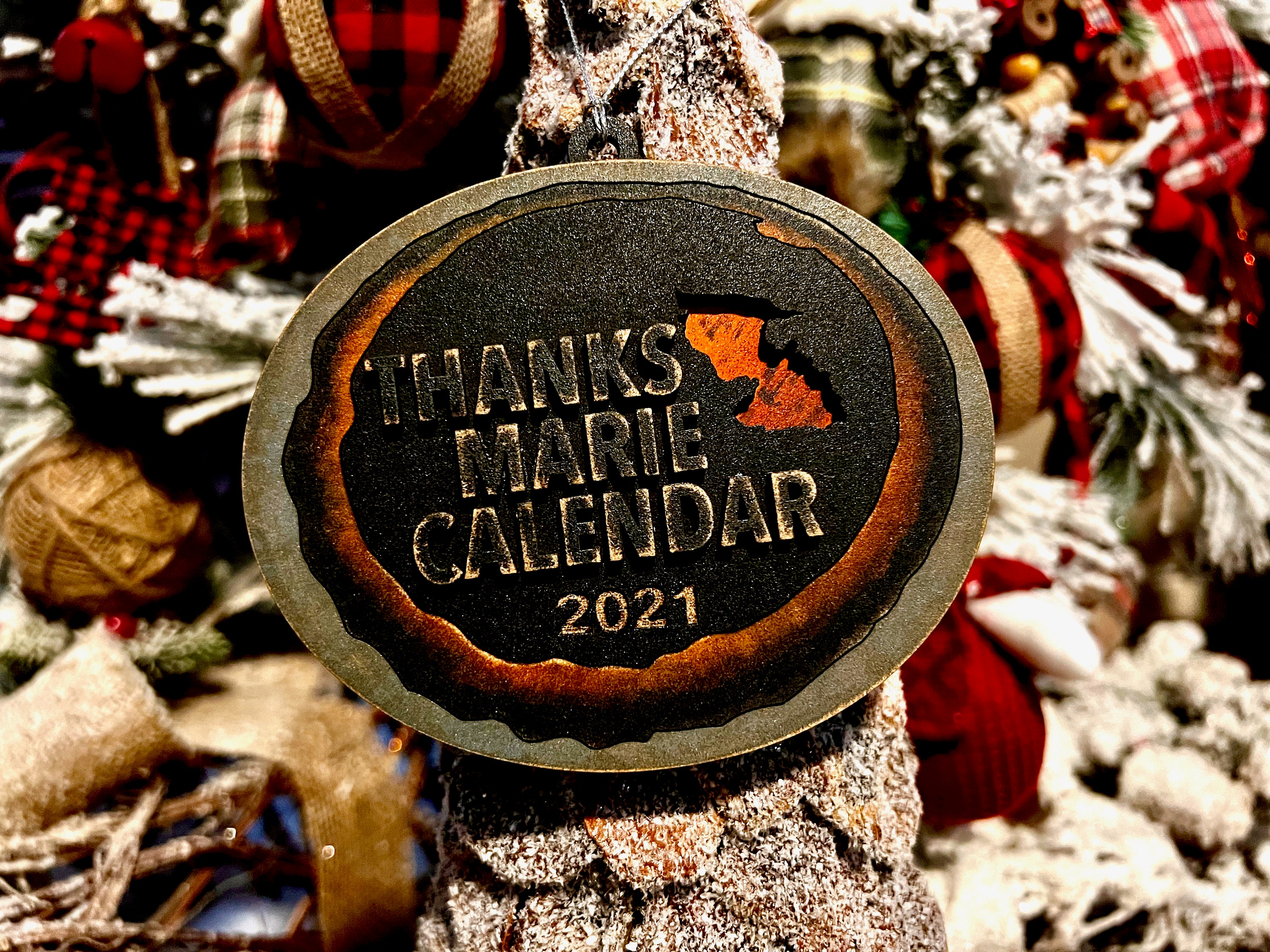 THANKS MARIE CALENDAR Ornament Burnt Pie Christmas Etsy