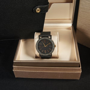 Bulgari Solotempo Black ref 102929 automatic graphite, full set, box, document and two straps. image 9