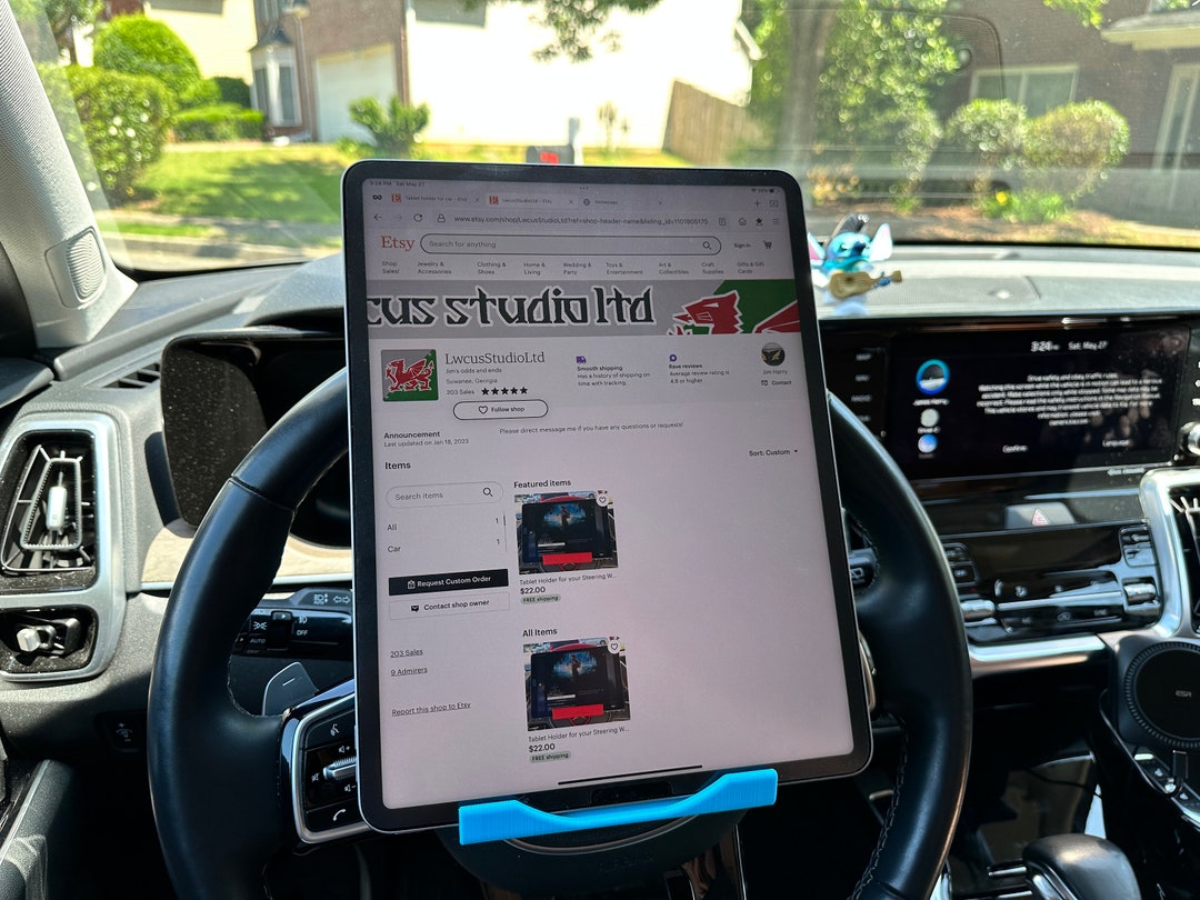 Taller Tablet Holder for Your Steering Wheel - Etsy