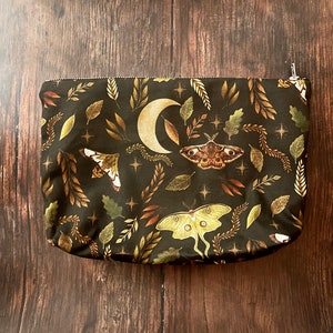 Celestial Forest Moth Cosmetic Bag