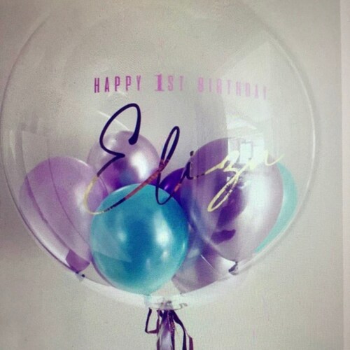 Personalised Balloon Sticker Name Etsy