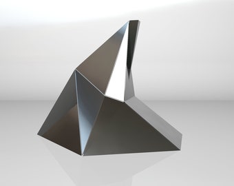 Template diy for metal sculpture – Pattern of Pedestal Base in DXF and PDF Format for low poly models – Blueprints for Assembly from CNC cut