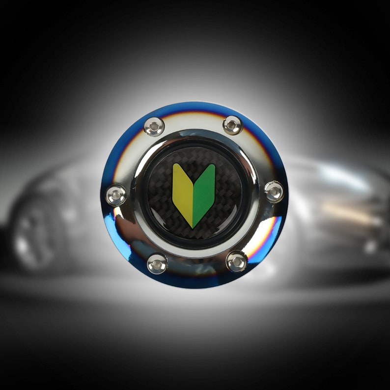 JDM Carbon Fiber Steering Wheel Center Cap Horn Button Burnt Etsy