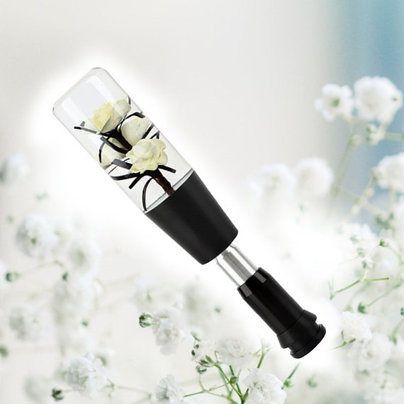 Buy Universal JDM Clear White Real Rose Flower Automatic Gear