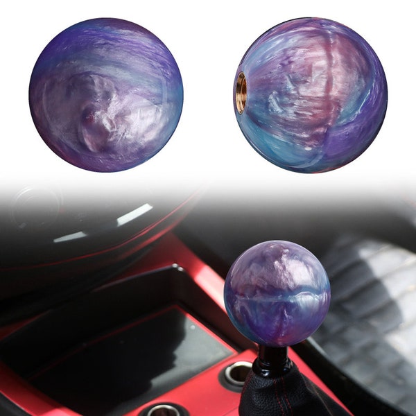 JDM Star Pearl Round Ball Purple Manual Gear Stick Shift Knob Lever Shifter Universal