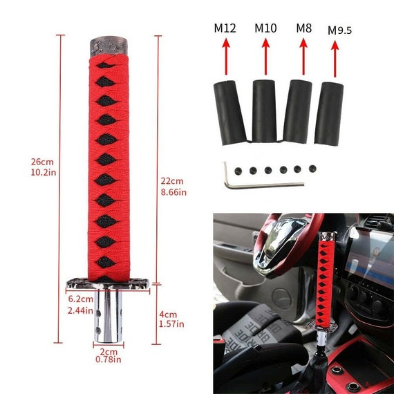 1 Stück Samurai Schwert Rot Schaltknauf Shifter Legierung Katana Adapter  Universal 25cm -  Schweiz