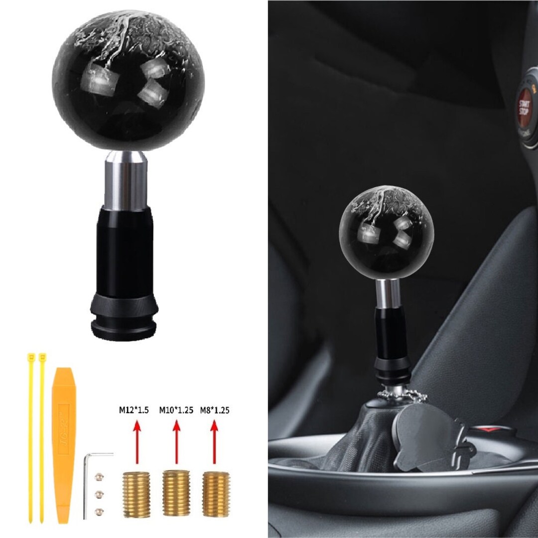 Universal BRIDE Round Ball Black Aluminum Automatic Gear Shift