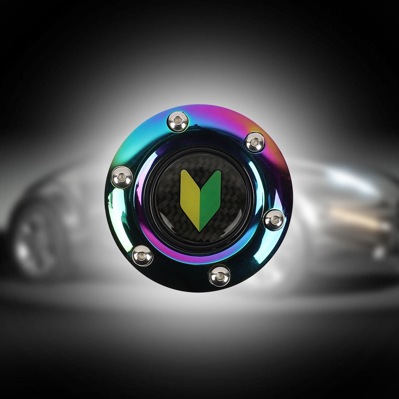 JDM Carbon Fiber Steering Wheel Center Cap Horn Button Neo Etsy