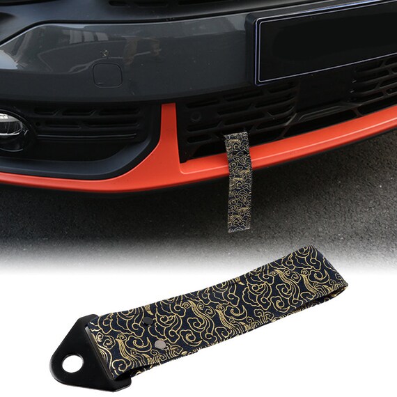 Universal JDM Sakura Cloud Black High Strength Tow Towing Strap Hook  Front/rear Bumper -  Australia