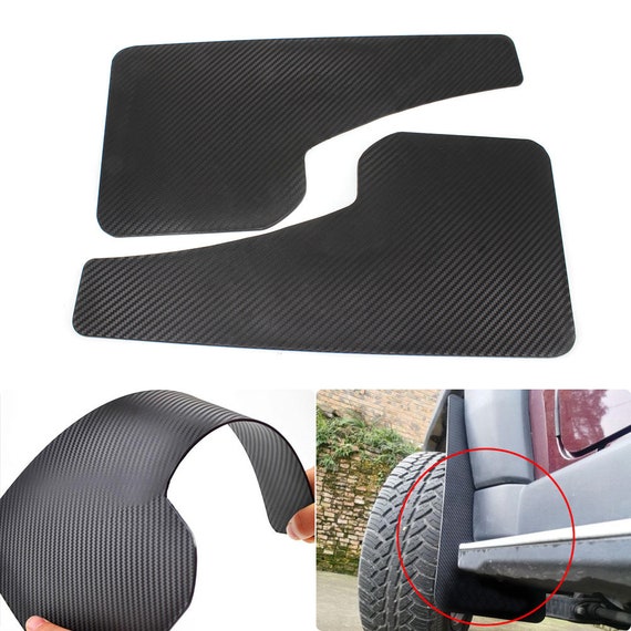 Buy 2pcs Universal 3D Carbon Fiber Car Mudflap Mud Guard Mudguards