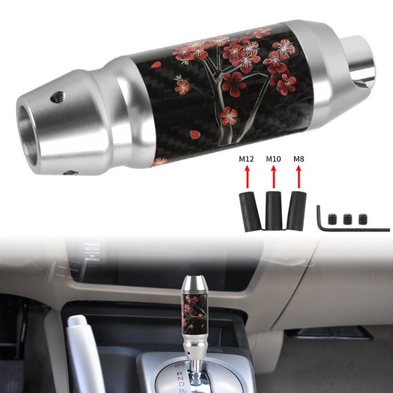 Buy JDM Sakura Flower Carbon Fiber and Silver Aluminum Automatic