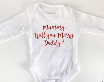 Marriage Proposal Baby Vest | Will you Marry me? | Proposal Idea | Engagement Announcement