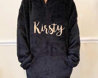 Personalised Snuggle Hoodie | Blanket Hoodie | Winter Hoodie