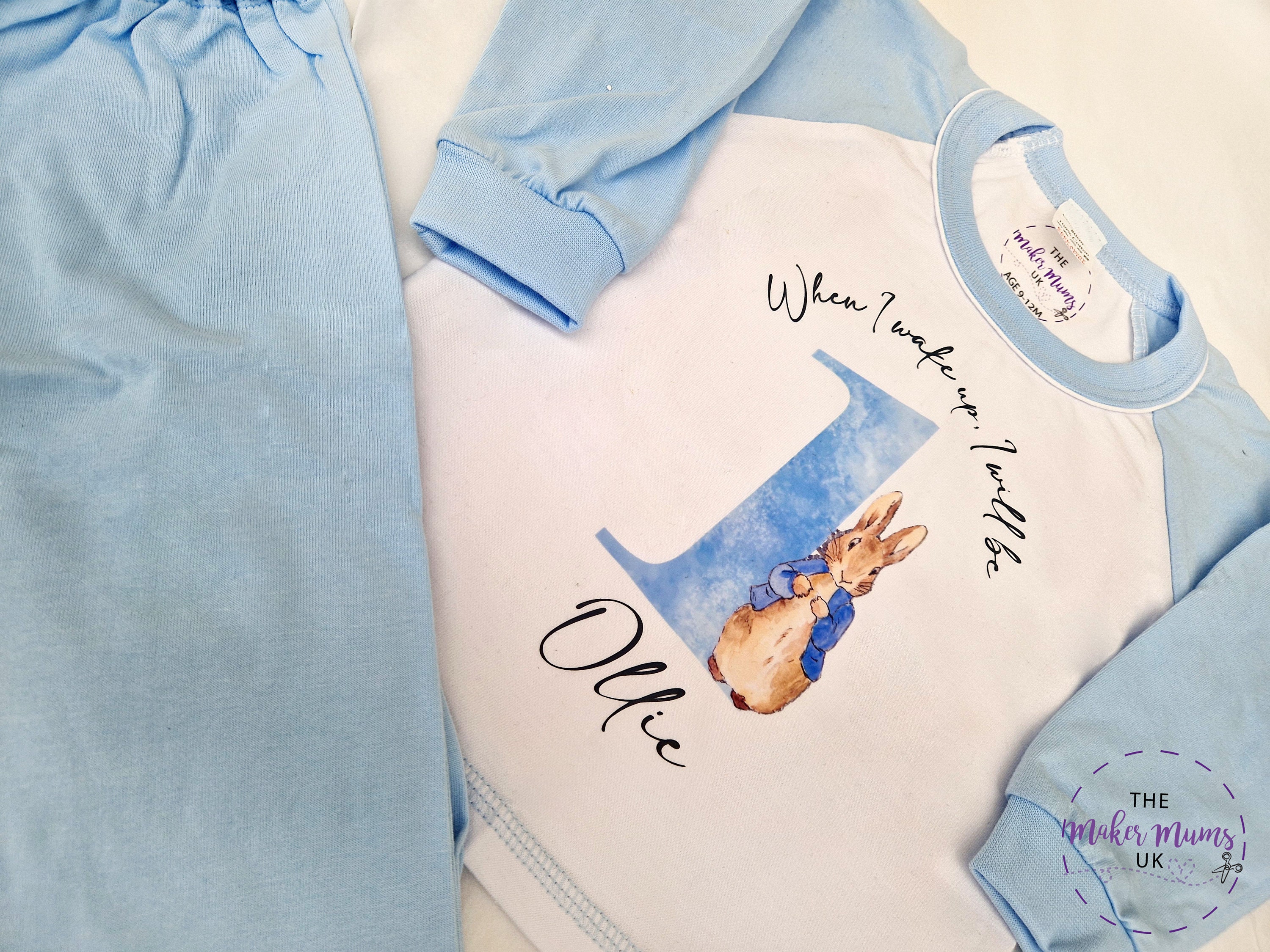 Personalised when I Wake Up Birthday Pjs Personalised Peter Rabbit Pjs Birthday Gift Etsy