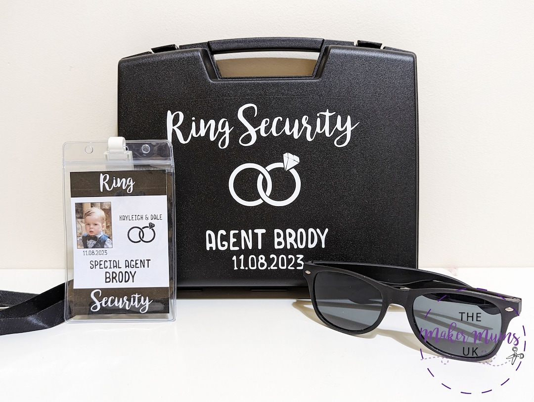 Ring Security Set | Ring Bearer Gift | Cute Wedding Ring Holder | Case ...