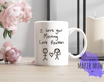 Personalised Handwritten/ Photo Mug | I Llve You Mum Gift | Personalised Gift | Gift for Mum