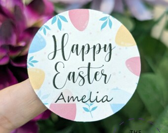 Personalised Easter Stickers | Happy Easter Stickers | Sweet Cone Stickers | Favour Stickers