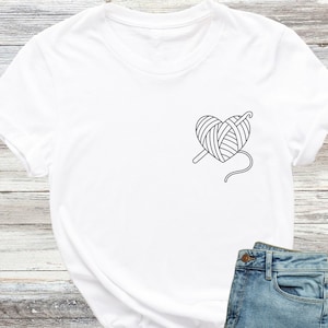 Minimalist Crochet Shirt, Funny Crochet T-Shirt, Minimal Mothers Day Gifts, Crochet Hobby Gift, Knitting Lover Gift, Mothers Day Shirt